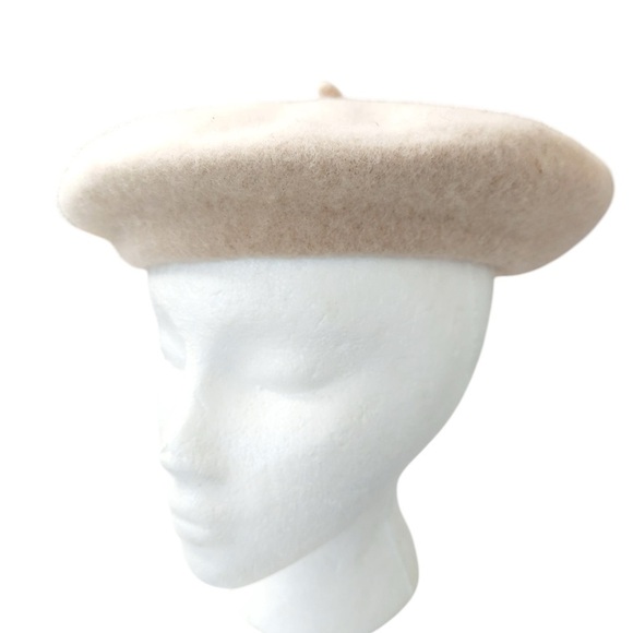 Pimkie Beret Hat Womens One Size Beret Biege Winter Cap Wool Blend New With Tags - Picture 4 of 15